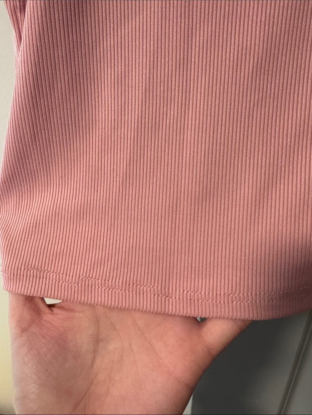Originality Ribbed Pink Sleeveless Tank Top - Picture 3 of 3